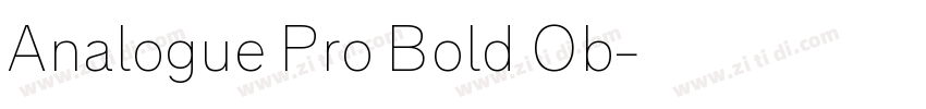 Analogue Pro Bold Ob字体转换